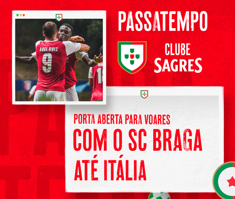 A Cerveja Sagres lançou um passatempo que oferece uma viagem com tudo incluído até Itália para ver o SCC Napoli x SC Braga. 